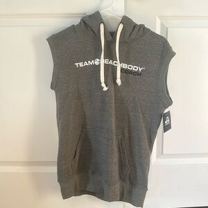 Team Beachbody sleeveless hoodie size small